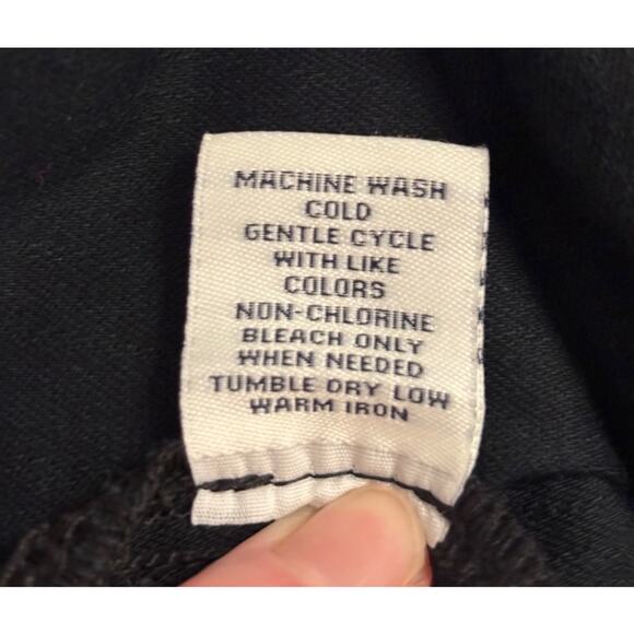 Caffe Marrakesh Black Flat Front Bermuda Casual Summer Stretch Shorts Size 16 - Picture 5 of 9